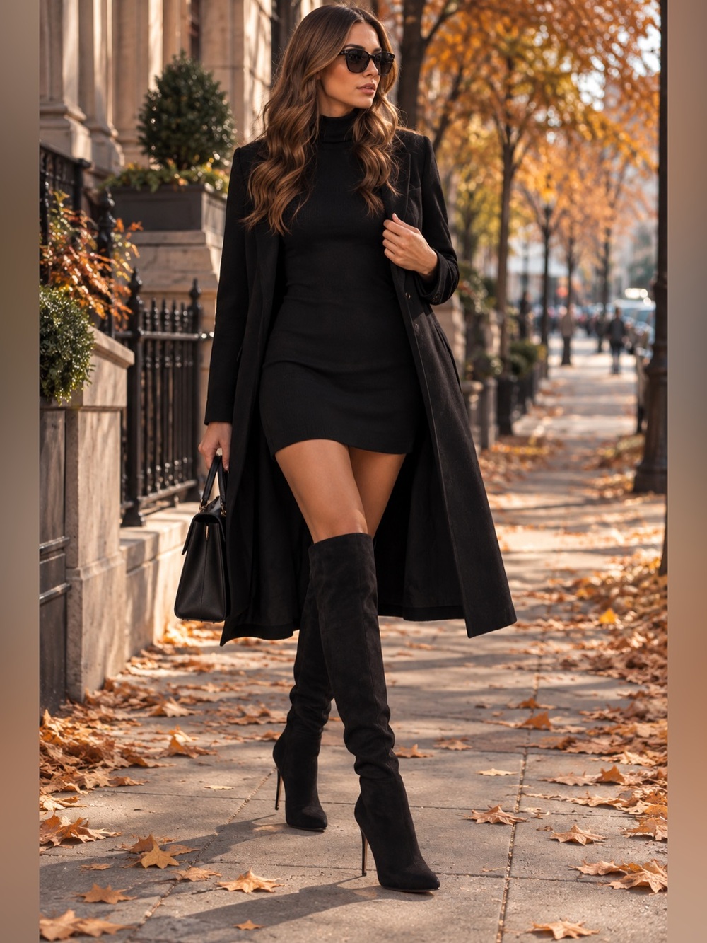 NWT Jimmy Choo Suede Over The Knee Heeled Boots Black Womens Size 34-34.5